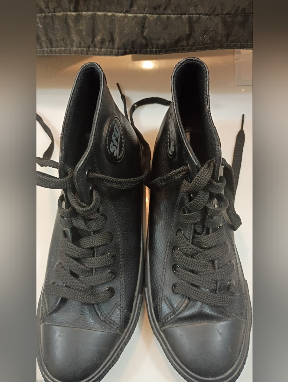Converse Black Leather SPC High Top Men's Sz 7.5  Women's 9 - Picture 7 of 12